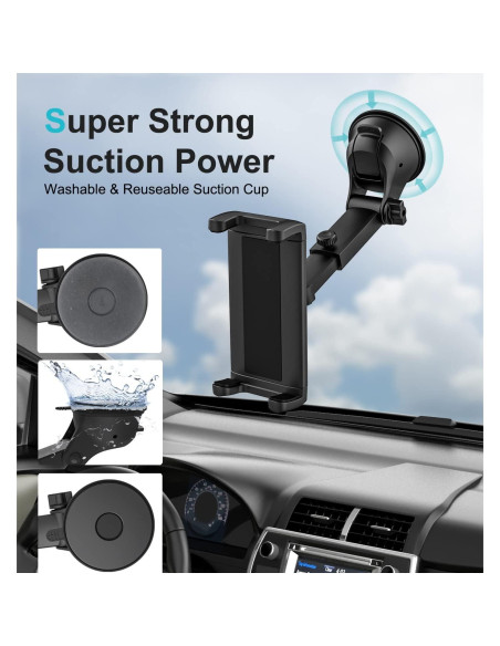 Soporte de Tablet para Coche Dosvsi con Ventosa Fuerte 11.4x19.1cm