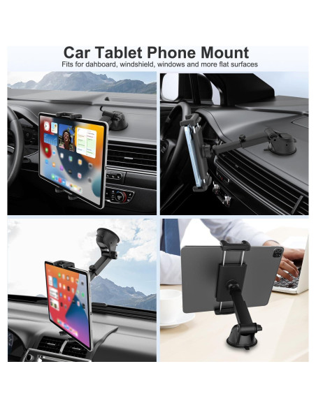 Soporte de Tablet para Coche Dosvsi con Ventosa Fuerte 11.4x19.1cm