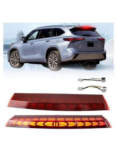 Luz de freno trasera LED GEEGEETOP para Toyota Highlander 2021-2025