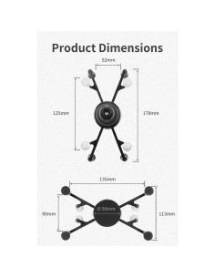 Soporte para Tablet de Coche Strg con Base de Ventosa 6" 2
