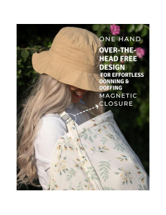 Cubierta de Lactancia LALAHOME - Muselina Algodón 100% Verde 2