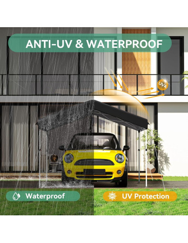 Carpa Plegable COBIZI 3x3m Impermeable UV50+ con Pared Lateral