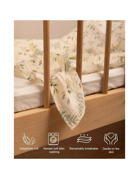 Cubierta de Lactancia LALAHOME - Muselina Algodón 100% Verde Cubierta de Lactancia LALAHOME - Muselina Algodón 100% Verde