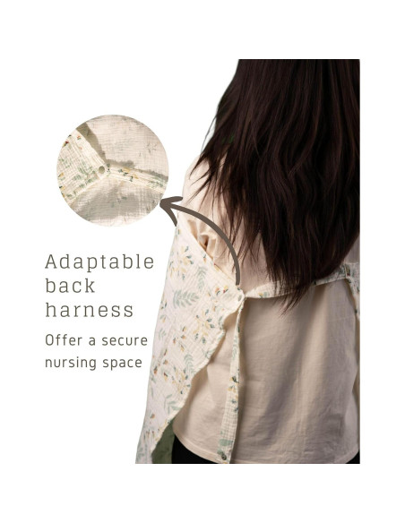 Cubierta de Lactancia LALAHOME - Muselina Algodón 100% Verde Cubierta de Lactancia LALAHOME - Muselina Algodón 100% Verde