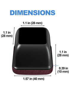 16 Protectores de Suelo para Patas de Silla XLP - Silicona Negra 2