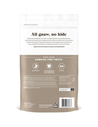 Palitos de Perro Wonder Bound Sabor Tocino y Queso 55 Unidades