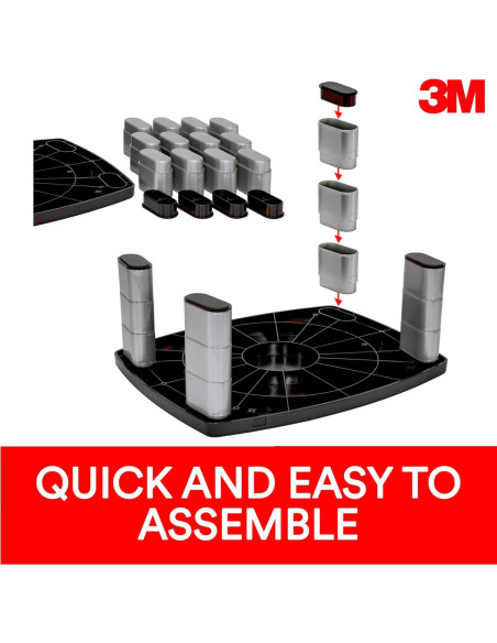 Soporte de Monitor Ajustable 3M MS90B - Extra Ancho 40.64 cm