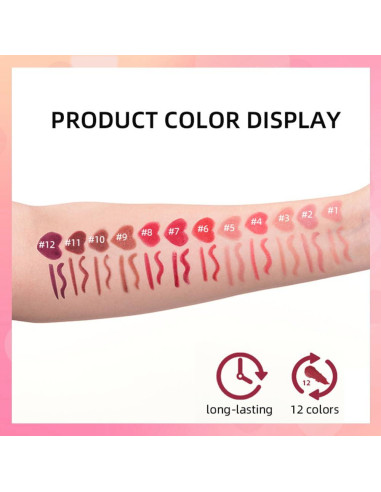 Conjunto de Lápiz Delineador de Labios Mate CAKAILA 12 Colores