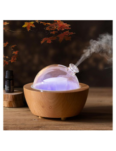 Difusor de Aceite Esencial Wanlola GLASS-D 200ml con Luz LED