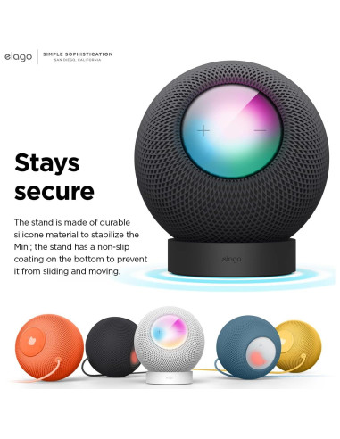 Soporte elago para HomePod Mini - Silicona Antideslizante Negro