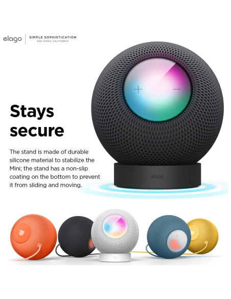 Soporte elago para HomePod Mini - Silicona Antideslizante Negro
