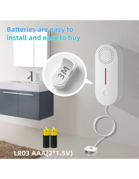 Detector de Fugas de Agua WiFi RESOME SW102 - 3 Piezas Detector de Fugas de Agua WiFi RESOME SW102 - 3 Piezas