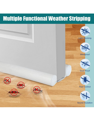 Detenedor de Corrientes de Aire Protalwell Blanco para Puertas 4.4 cm