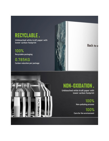 Bombillas Antiniebla NOVSIGHT H4 55000 Lúmenes 100000 Horas