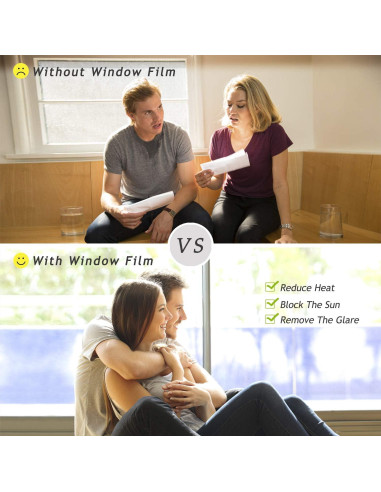 Película de Ventana HooTown 45x198 cm Privacidad Espejo UV