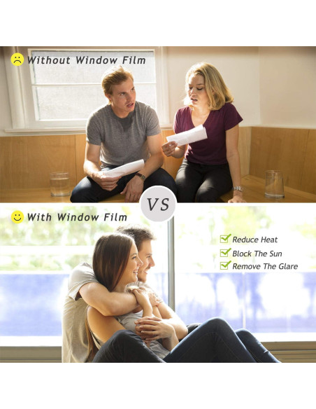 Película de Ventana HooTown 45x198 cm Privacidad Espejo UV