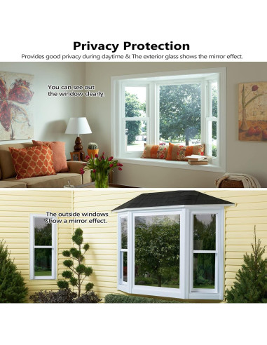 Película de Ventana HooTown 45x198 cm Privacidad Espejo UV