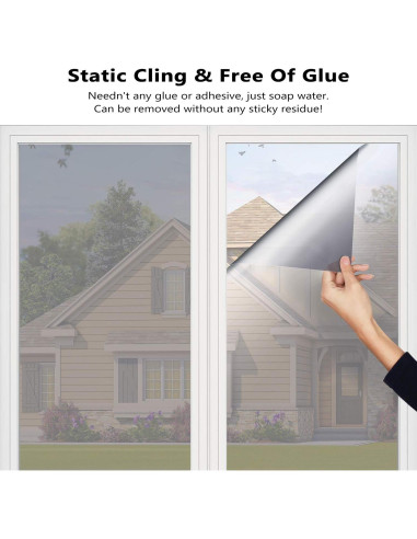 Película de Ventana HooTown 45x198 cm Privacidad Espejo UV