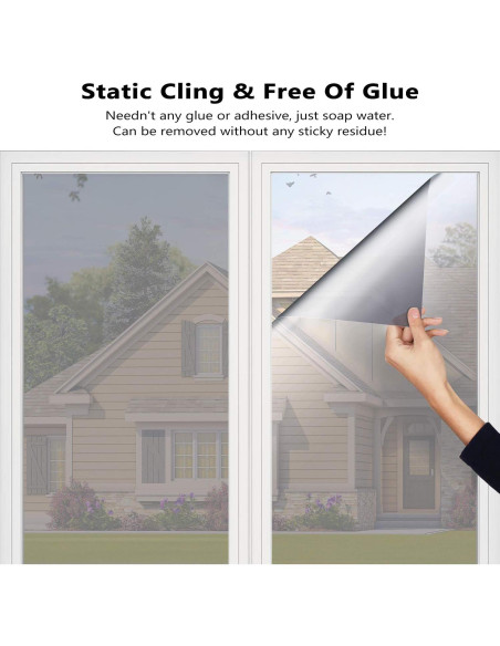 Película de Ventana HooTown 45x198 cm Privacidad Espejo UV
