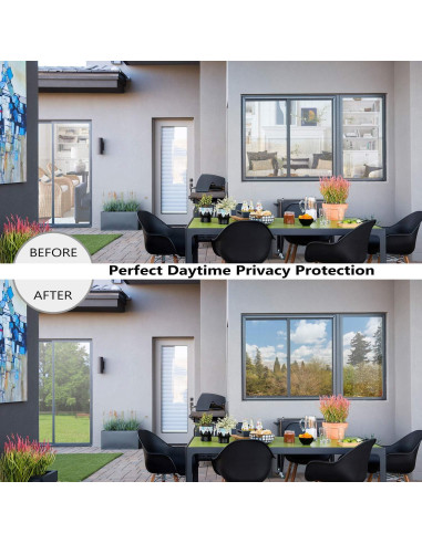 Película de Ventana HooTown 45x198 cm Privacidad Espejo UV