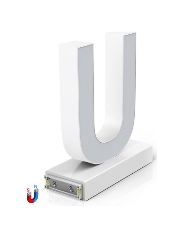 Letra LED Magnética U 9.5 cm Prime Shine - Decoración Personalizable