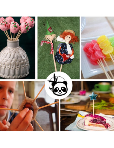 Varillas de Dowel de Bambú 25PCS 30.48cm 1/4" DaTpuik