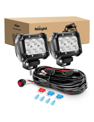 Luces LED de Niebla Inundadas Nilight ZH010 18W 2 Piezas