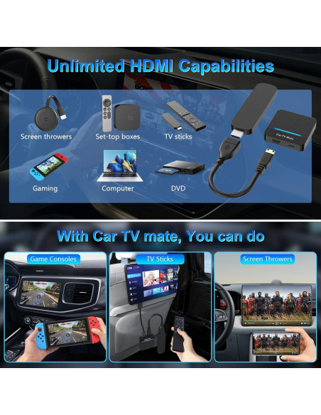 Adaptador Car TV Mate Pro HDMI con CarPlay Inalámbrico