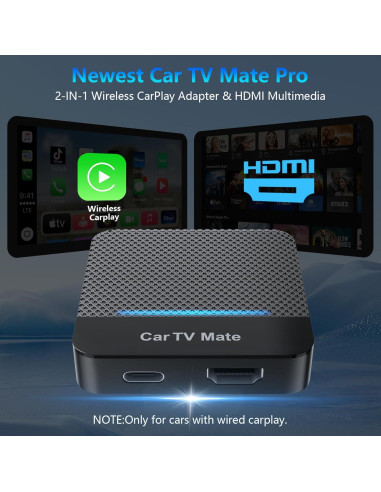 Adaptador Car TV Mate Pro HDMI con CarPlay Inalámbrico