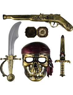 Conjunto de Pistolas Pirata 5 Piezas Rhode Island Novelty 2