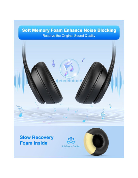 Almohadillas de Reemplazo Link Dream para Auriculares Beats Solo 2/3 - Espuma de Memoria Negra Almohadillas de Reemplazo Link Dream para Auriculares Beats Solo 2/3 - Espuma de Memoria Negra