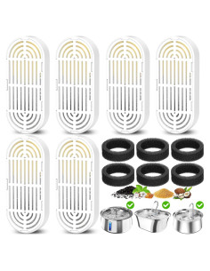 Filtros de agua para gatos Petilog - 6 filtros y 6 esponjas
