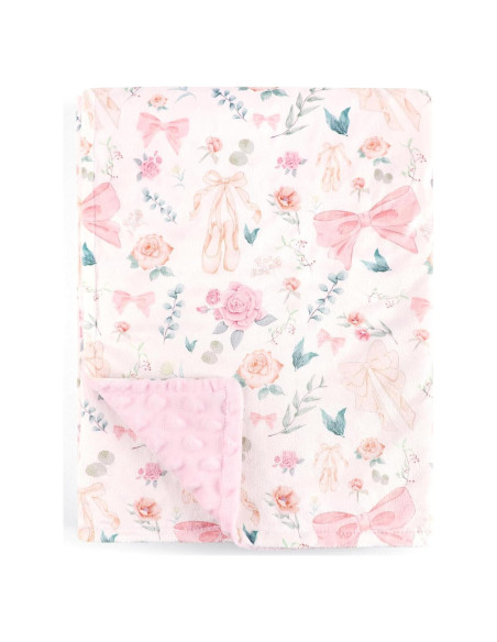 Manta de Recepción para Bebés GFU Floral Rosa 76x102 cm