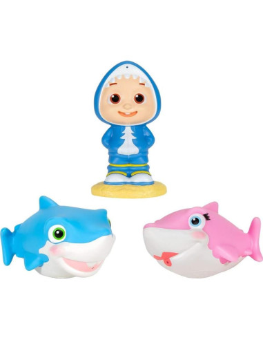 Juguetes de Baño CoComelon Set 2 Tiburones y JJ