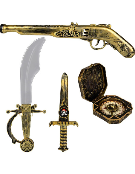 Conjunto de Pistolas Pirata 5 Piezas Rhode Island Novelty