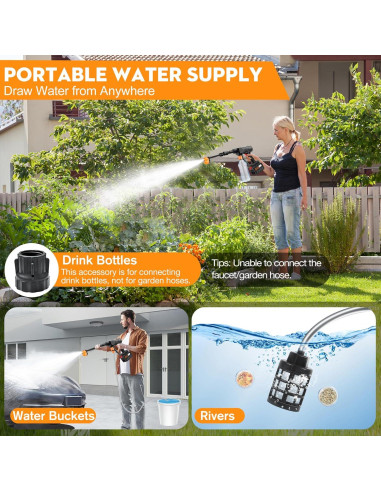 Pistola de Lavado a Presión Inalámbrica Pircaath 500PSI