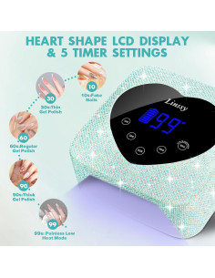Lámpara de Uñas UV LED Inalámbrica 72W con Pantalla Táctil 2