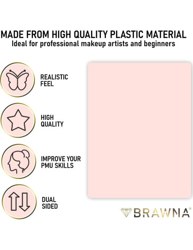 Plantilla de Cejas Reutilizable BRAWNA 10 Formas 19.5x14.5cm