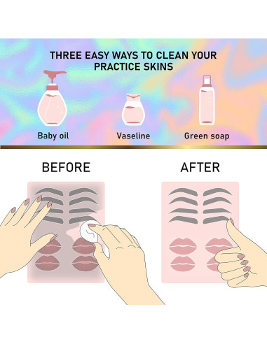 Plantilla de Cejas Reutilizable BRAWNA 10 Formas 19.5x14.5cm