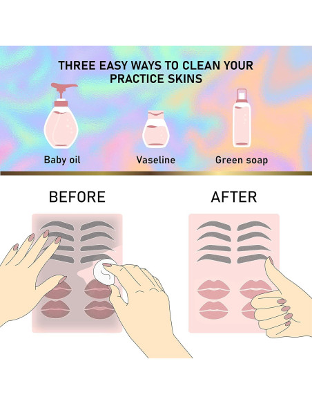 Plantilla de Cejas Reutilizable BRAWNA 10 Formas 19.5x14.5cm