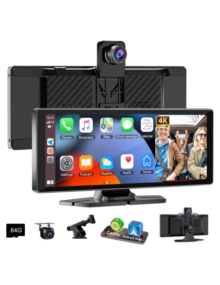 Pantalla Carplay 10.26" Accfly HD con Cámara 4K y GPS