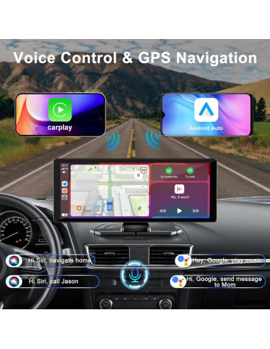 Pantalla Carplay 10.26" Accfly HD con Cámara 4K y GPS