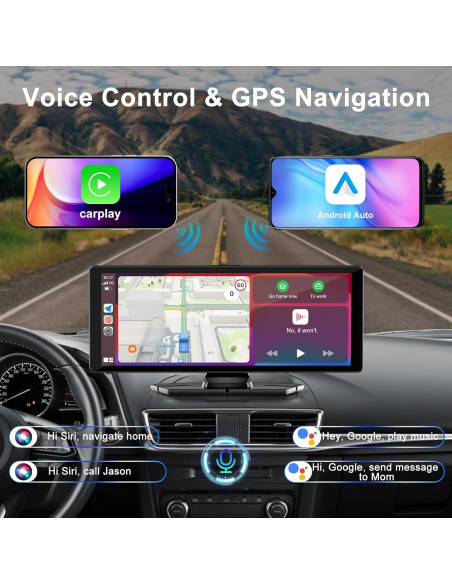 Pantalla Carplay 10.26" Accfly HD con Cámara 4K y GPS