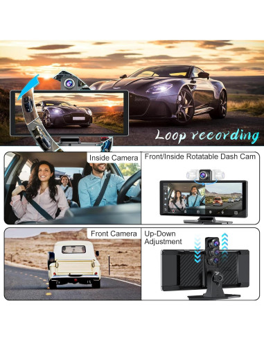 Pantalla Carplay 10.26" Accfly HD con Cámara 4K y GPS