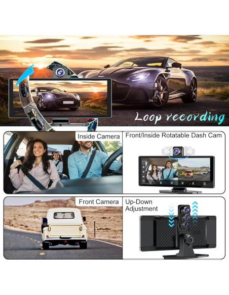 Pantalla Carplay 10.26" Accfly HD con Cámara 4K y GPS