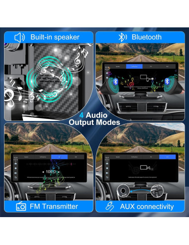 Pantalla Carplay 10.26" Accfly HD con Cámara 4K y GPS