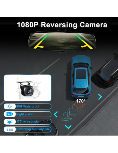 Pantalla Carplay 10.26" Accfly HD con Cámara 4K y GPS