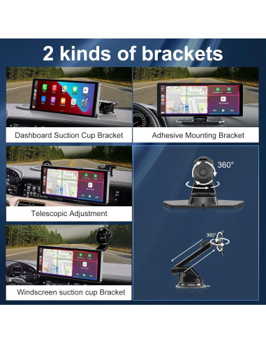 Pantalla Carplay 10.26" Accfly HD con Cámara 4K y GPS