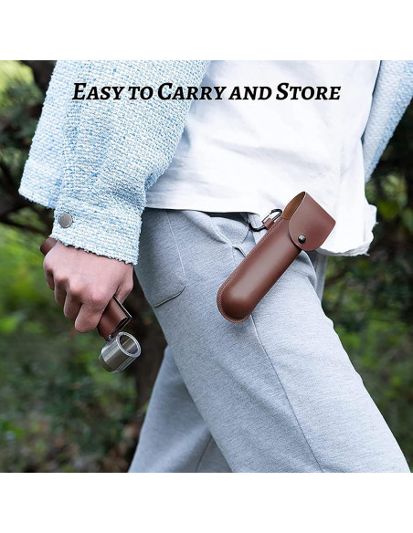 Auger Manual Scotch Eye HNONPW con Funda de Cuero 5cm Marrón