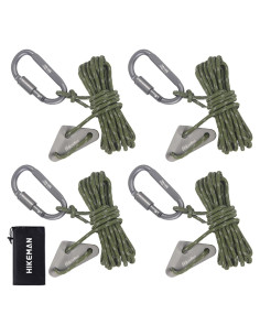 Cuerda de Camping HIKEMAN 4mm Reflectante 15.85m con Mosquetón